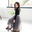 Fluffy Gauze Base Velvet Winter Princess Dress for Kids Girls childrensterritory