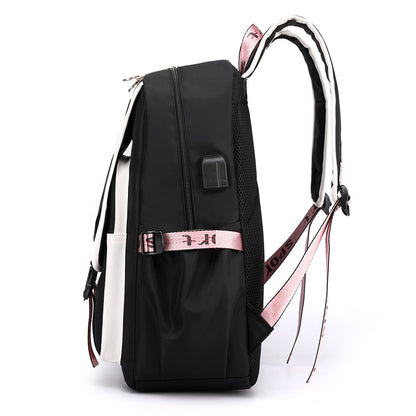 Kids/Teen Canvas School Bag/Backpack With USB Port childrensterritory