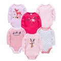 Baby Boys/Girls Cartoon Printed Soft Bodysuits childrensterritory