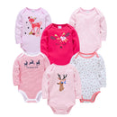 Baby Boys/Girls Cartoon Printed Soft Bodysuits childrensterritory