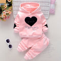 Baby Girls Letter Print Hooded Tracksuit Set childrensterritory