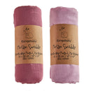2 Pieces Pack Muslin Cotton Baby Swaddles/Blankets childrensterritory