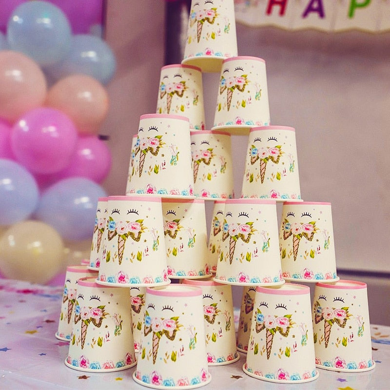 Kids Unicorn Theme Birthday Party Decorations Set childrensterritory