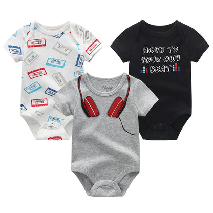 3 Pieces Baby Unisex Cotton Rompers/Jumpsuits childrensterritory