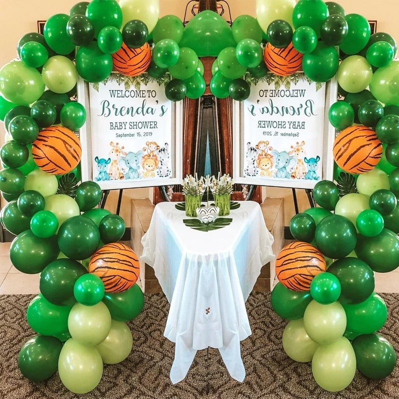 Jungle Safari Theme Birthday Party 109pcs Balloons Garland childrensterritory