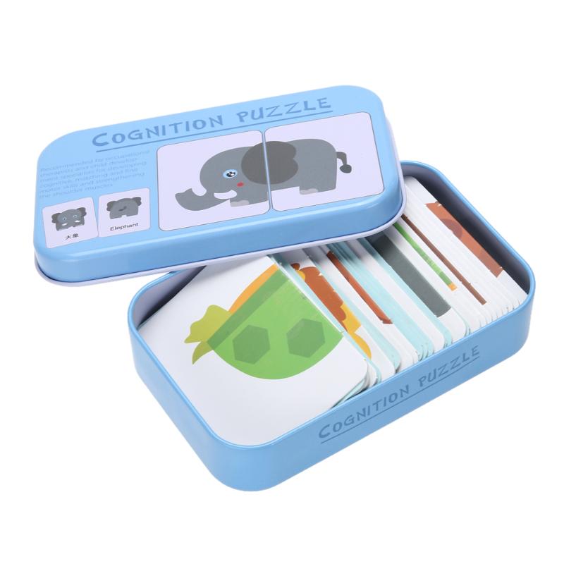 Baby/Kids Cognition Iron Box Cards | Puzzle Toys childrensterritory