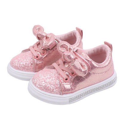 Bowknot Shinny Soft Sole Baby Girl Shoes/Sneakers childrensterritory