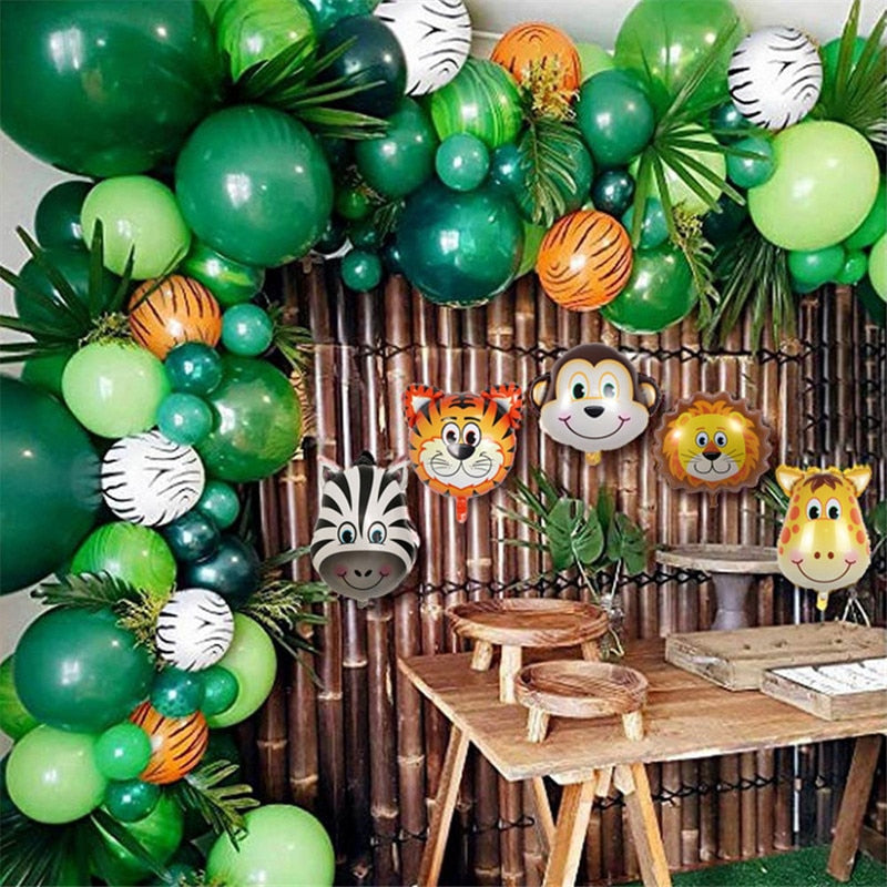 Jungle Safari Theme Birthday Party 109pcs Balloons Garland childrensterritory