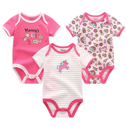 3 Pieces Baby Unisex Cotton Rompers/Jumpsuits childrensterritory