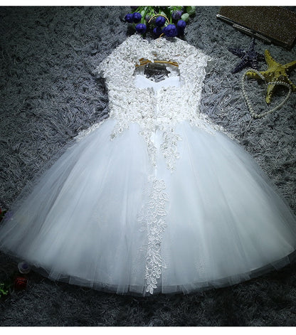 Kids Girls Pearls/Beads Decorated Christening Dresses childrensterritory