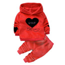 Baby Girls Letter Print Hooded Tracksuit Set childrensterritory
