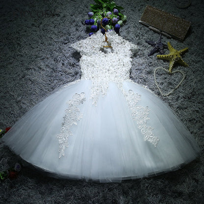 Kids Girls Pearls/Beads Decorated Christening Dresses childrensterritory
