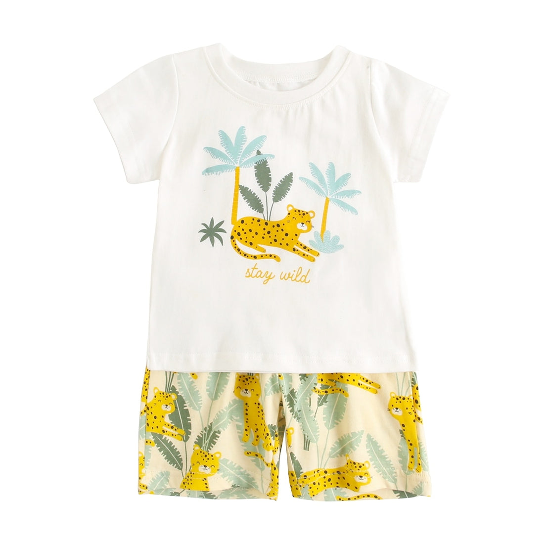 Tiger Print Baby Boys 2 Piece Cotton Clothing Set childrensterritory