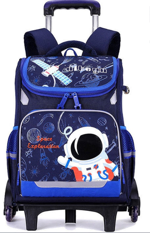 Space Theme Kids Boys School Rolling Backpacks childrensterritory