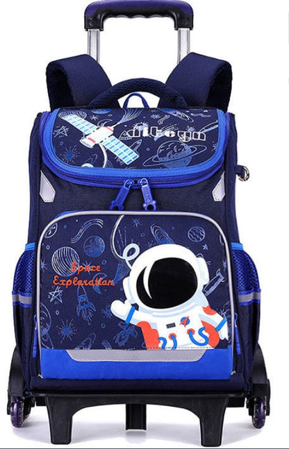 Space Theme Kids Boys School Rolling Backpacks childrensterritory