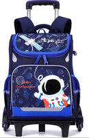 Space Theme Kids Boys School Rolling Backpacks childrensterritory