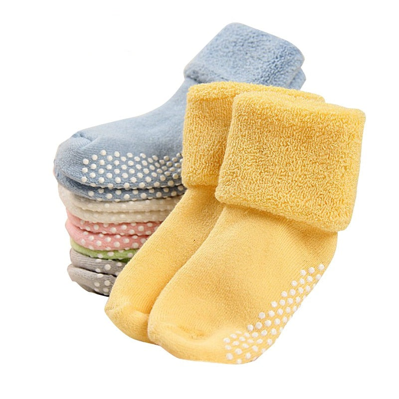 Infant 3 Pairs Thicken Warm Winter Antiskid Floor Socks childrensterritory