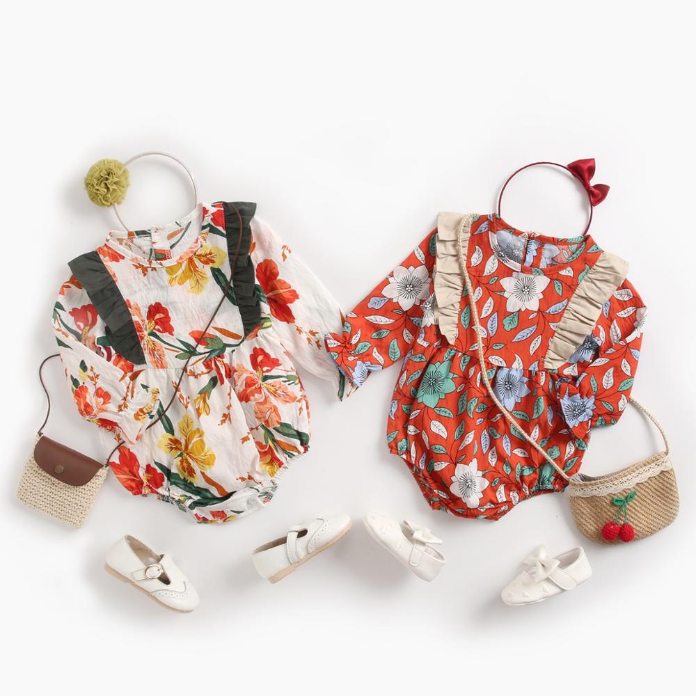 Floral Print Princess Baby Girl Cotton Bodysuits childrensterritory