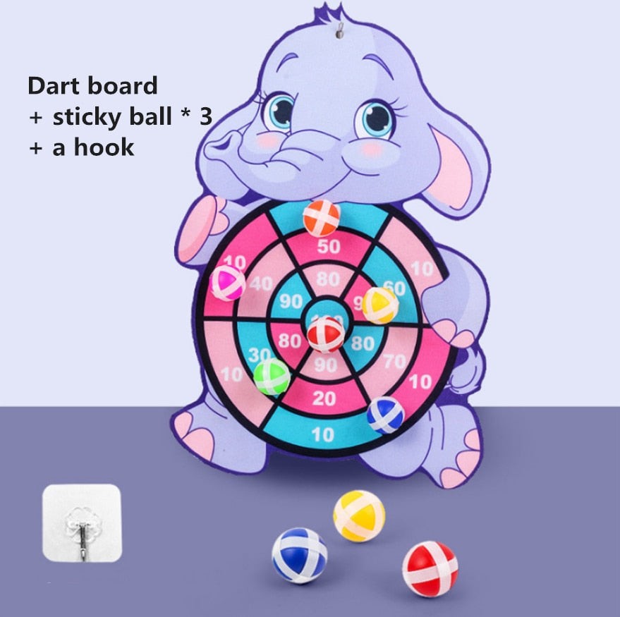 Cartoon Animal Dart Board Game with Sticky Balls for Kids childrensterritory