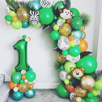 Jungle Safari Theme Birthday Party 109pcs Balloons Garland childrensterritory