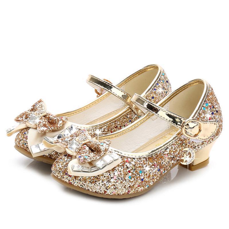 High Heels &amp; Classic Bow Kids Girls Party Shoes childrensterritory