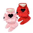 Baby Girls Letter Print Hooded Tracksuit Set childrensterritory