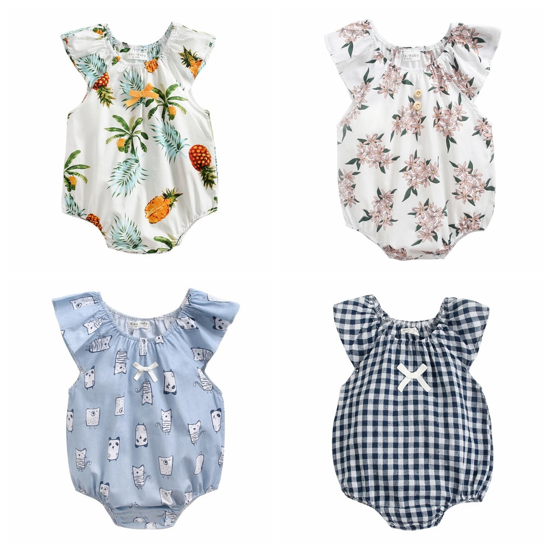 Baby Girl Printed Princess Bodysuits for Summer childrensterritory