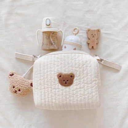 Bear Embroidery Baby Nappy Bag for Moms childrensterritory