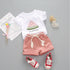 Toddler Girls 2pcs Printed Cotton Outfit Set childrensterritory