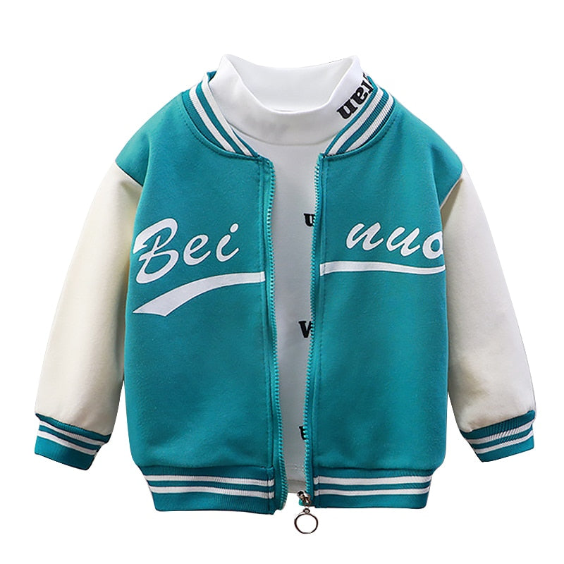 Baby/Kids Letter Cartoon Print Zipper Jacket for Boy childrensterritory