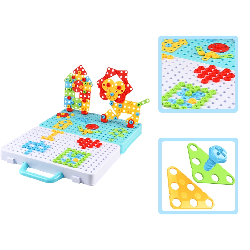 Kids 3D Puzzle Toys | Drill Screw Nut Pretend Play Tool Set childrensterritory