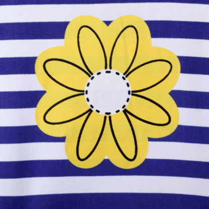 Kids Girls Striped Top and Solid Color Pants Sets for Summer childrensterritory