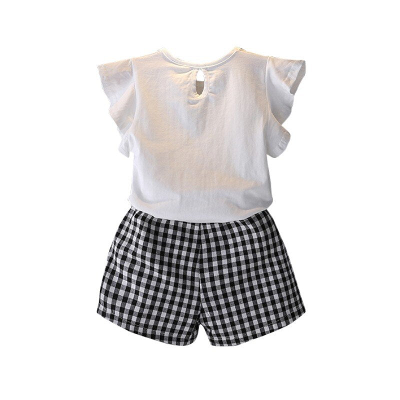Kids Girls Trendy T-shirt + Pants Set | Summer Clothes childrensterritory
