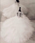 Lace Pearls Applique Flower Girl Dress for Wedding/Communion childrensterritory