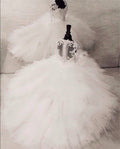 Lace Pearls Applique Flower Girl Dress for Wedding/Communion childrensterritory