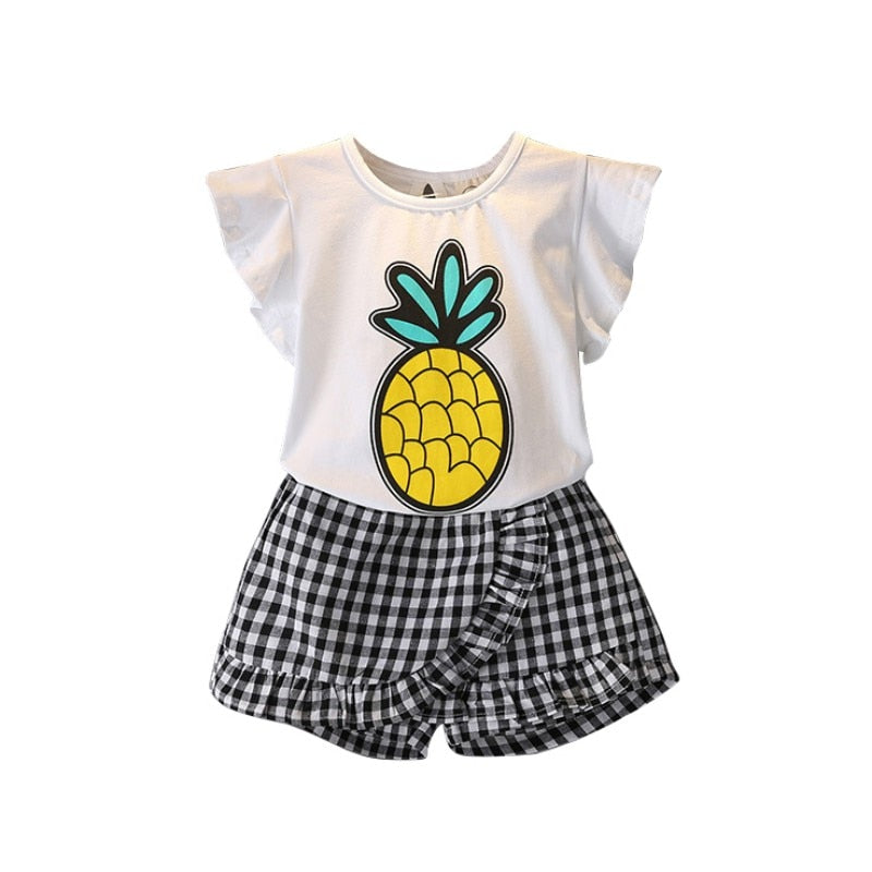 Kids Girls Trendy T-shirt + Pants Set | Summer Clothes childrensterritory