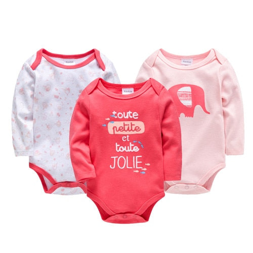 Baby Boys/Girls Cartoon Printed Soft Bodysuits childrensterritory