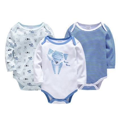 Baby Boys/Girls Cartoon Printed Soft Bodysuits childrensterritory
