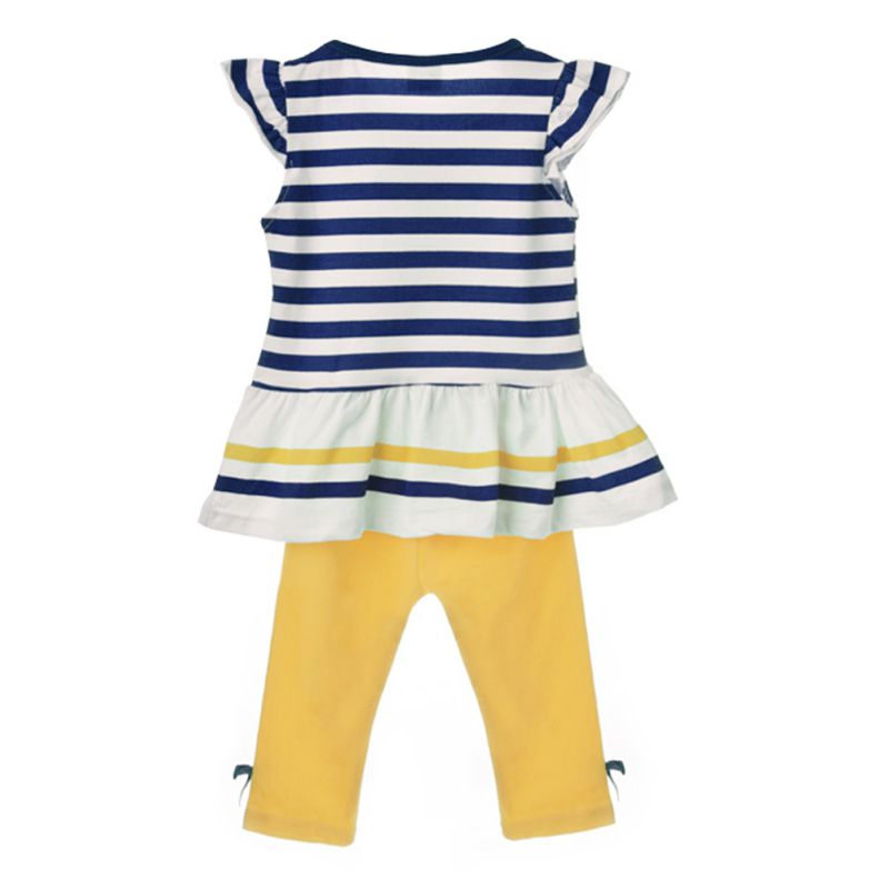 Kids Girls Striped Top and Solid Color Pants Sets for Summer childrensterritory