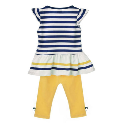 Kids Girls Striped Top and Solid Color Pants Sets for Summer childrensterritory