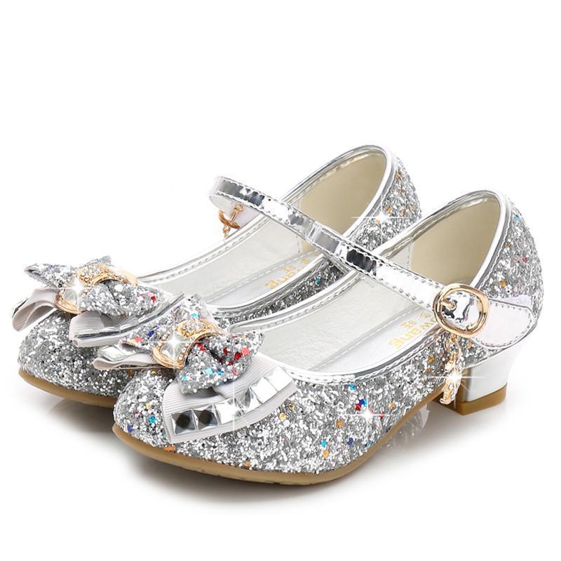 High Heels &amp; Classic Bow Kids Girls Party Shoes childrensterritory