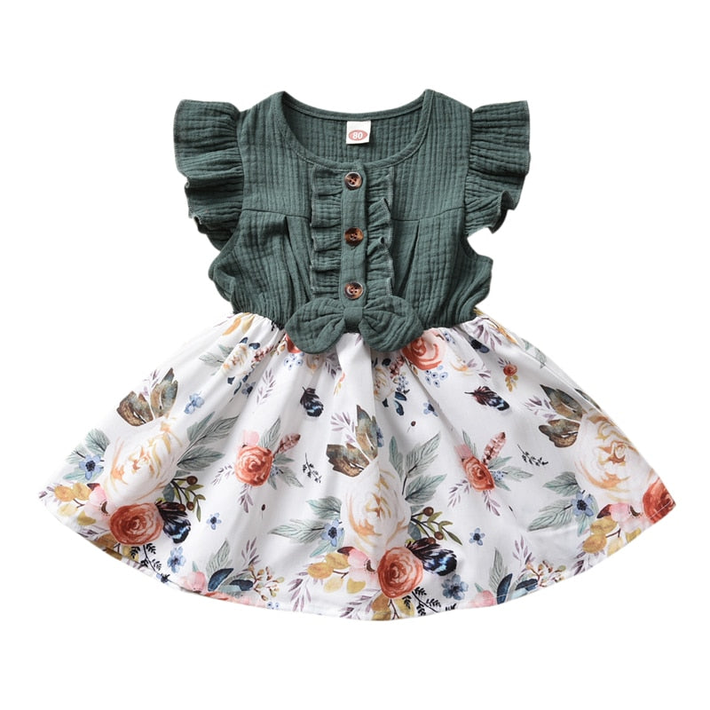 Toddler Girls Floral Patchwork A-Line Sundress childrensterritory