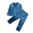Kids Boy Girl Long Sleeve Silk Sleepwear/Pajamas childrensterritory
