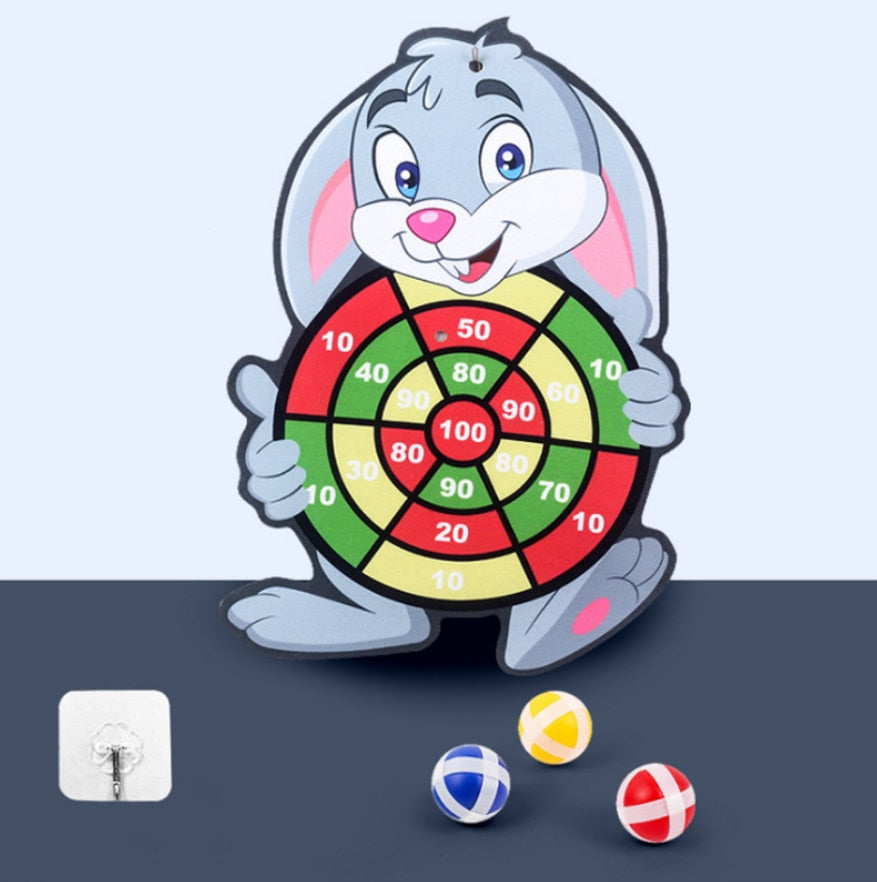 Cartoon Animal Dart Board Game with Sticky Balls for Kids childrensterritory