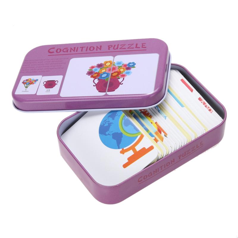 Baby/Kids Cognition Iron Box Cards | Puzzle Toys childrensterritory