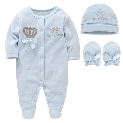 Baby Girl/Boy Soft Clothes Set with Hat Gloves childrensterritory