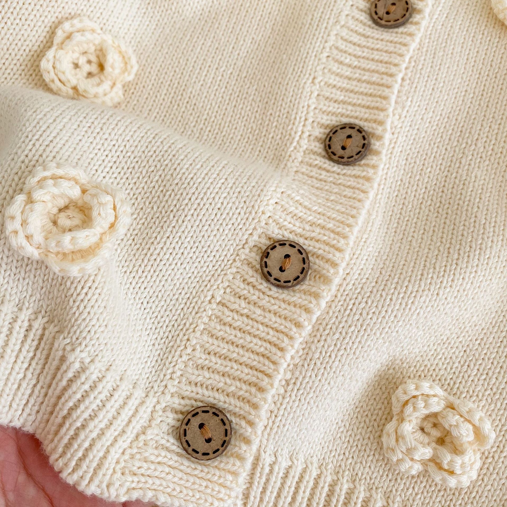 Handmade Flower Design Baby Cardigan/Knitwear childrensterritory