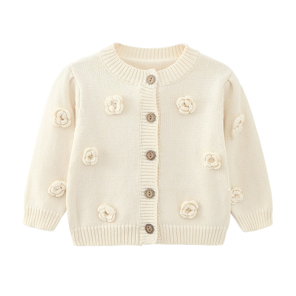 Handmade Flower Design Baby Cardigan/Knitwear childrensterritory