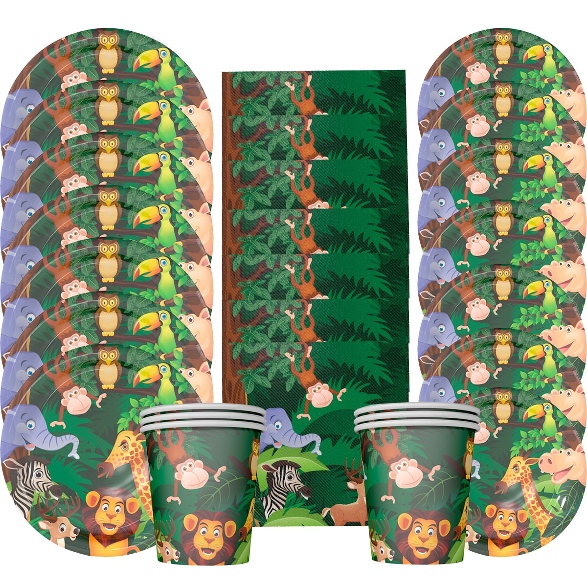 Forest Theme Disposable Tableware Sets | Party Supplies childrensterritory