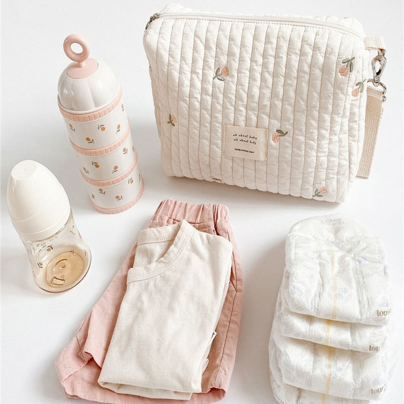 Bear Embroidery Baby Nappy Bag for Moms childrensterritory